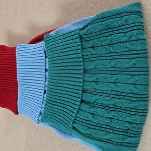3 St. John's Bark Red, Blue, and Green Dog Sweaters Size Med Not  New Very Clean